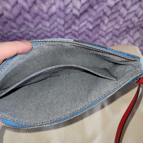 Louis Vuitton Patchwork Denim Wristlet Pouch Giant Monogram Pochette - Picture 11 of 13